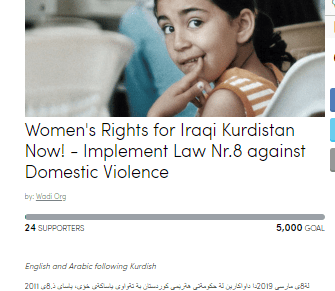 Petition in Irakisch-Kurdistan: Frauenrechte&nbsp;jetzt!